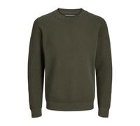 Jack & Jones JPRBLUNOAH Knit Crew Neck BF, Olive Night/Détail:Twist/Full Structure, S