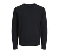 JACK & JONES Jprblunoah Knit Crew Neck BF Pull en Tricot, Black Beauty/Détail : Solide/Full Structure, S Homme