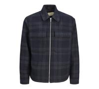 Jack & Jones JPRBLURUSSEL Veste en laine mélangée SN pour homme Bleu marine foncé/détails : carreaux Taille L, Bleu marine foncé/détails : à carreaux, L