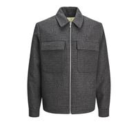 JACK&JONES JPRBLURUSSEL Wool Blend Jacket SN Veste en laine mélangée pour homme, noir/détail : houndstooth, taille M, Noir/Détails : pied de chien, M