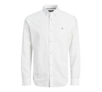 JACK & JONES Jprblusummer Shield Chemise à Manches Longues L/S pour Homme, Blanc - Coupe : Slim, M