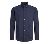 JACK & JONES Jprblusummer Shield Chemise à Manches Longues L/S pour Homme, Navy Blazer/Fit : Slim fit, M