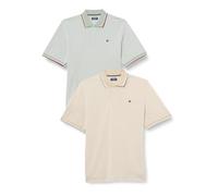 JACK & JONES Jprbluwin Polo SS 2pk MP, Beige, M Homme