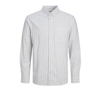 JACK & JONES JPRBROOK Oxford T-Shirt L/S Noos, Captains Blue/Stripes : Slim fit, S
