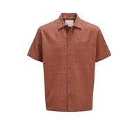 JACK & JONES Jprcceaston Seersucker S/S T-Shirt, Redwood Burl, M Hommes