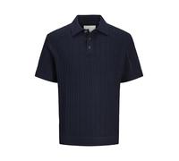 JACK & JONES Jprccjoel Knit Polo SS Sn, Bleu Nuit, M