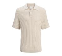 JACK & JONES Jprccjoel Knit Polo SS Sn, Gris Whitecap, XXL Hommes