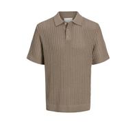 JACK & JONES Jprccjoel Polo SS Sn en Tricot pour Homme, Grège, S