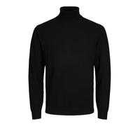 JACK & JONES Jprccmark Pull en Tricot mérinos à col roulé pour Homme, Noir, L