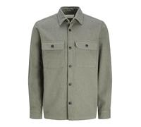 JACK & JONES Jprraymond Melange Solid Ls Overshirt Sn Chemise à Manches Longues, Cypress/Fit : Coupe Confortable, L Hommes