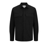 JACK & JONES Jprraymond Melange Solid Overshirt Ls Sn Veste Chemise, Black Beauty/Fit : Comfort Fit, M Homme