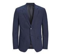JACK & JONES Jprriviera Linen Blazer Slim Fit Sn pour Homme, Bleu Marine foncé/Coupe : Coupe ajustée, 48