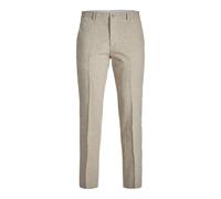 JACK & JONES JPRRIVIERA Linen Trouser Slim FIT SN, Pantalon de Costume pour des Hommes, Beige/Fit:Slim FIT, 54