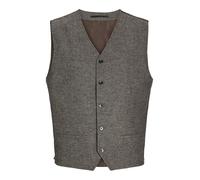JACK & JONES Jprwinter Twill Waistcoat Gilet de Costume, Noir Ardoise/Coupe : Coupe ajustée, 52 Homme