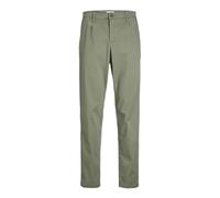 JACK & JONES JPSTBILL JJBOWIE Pleated Noos Chino, Vert Lichen, 30W x 32L Homme
