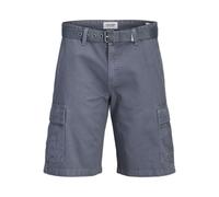 JACK & JONES Jpstcole Hudson Short Cargo avec Ceinture, Gris, S