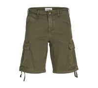 JACK & JONES JPSTCOLE JJTUCKER Short Cargo SN, Olive Night/Detail:Solid, XL