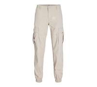 Jack & Jones Jpstkane Jjjonnie Cuffed Cargo Pantalon Rayon de Lune, 30 W x 32 L Homme, Rayon de Lune, 30W x 32L