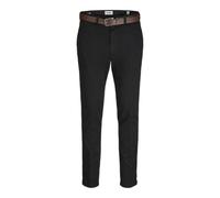 JACK & JONES Jpstmarco Franco Chino W Belt, Noir, 31W / 32L Hommes