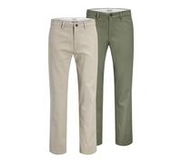 JACK & JONES 2pk Jpstollie Dylan Chino MP 2 pièces, Vert Lichen, 28W / 30L (Lot de 2) Hommes