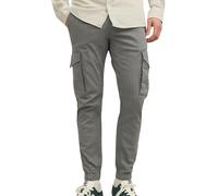 JACK & JONES Jpstpaul Jjflake AKM Noos Pantalon Cargo, Gris, 33 W/32 L Homme