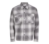 Jack & Jones Junior Chemise 'Charlie Check' gris / gris clair / blanc, Taille 164
