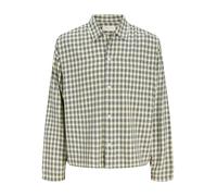 Jack & Jones Junior Chemise graphite / kaki / blanc, Taille 164