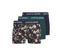 JACK&JONES JUNIOR JACCAMOFLAGE Trunks 3 Pack JNR Caleçon Boxeur, Navy Blazer/Pack:Navy Blazer-Deep Teal, 128 Garçon