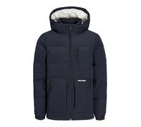 JACK&JONES JUNIOR JJEOTTO Puffer Jacket SN JNR Doudoune, Dark Navy/Print:White, 128 Garçon