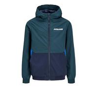 JACK&JONES JUNIOR JJERUSH Hood Bomber Noos MNI Veste, Magical Forest/Detail:Navy Blazer/Nautical Blue Blocking, 104 Garçon