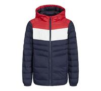 JACK&JONES JUNIOR Jjesprint Mni Noos Sweat à Capuche Veste Tampon, Navy Blazer/Detail:White/True Red Blocking, 6 Ans Garçon