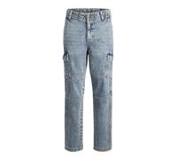 JACK&JONES JUNIOR JJICHRIS JJWADE Cargo MF 148 SN JNR, Jeans Garçon, Blue Denim,