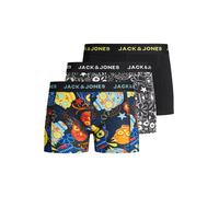 Jack & Jones Junior Sous-vêtements 'Sugar' bleu marine / jaune / noir / blanc, Taille 176