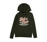 Jack & Jones Junior Sweat écru / rouille / vert foncé, Taille 152