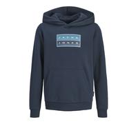 Jack & Jones Junior Sweat 'JCOFusion' bleu nuit / bleu cyan / blanc, Taille 176