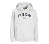 Jack & Jones Sweat à capuche Jjecaleb Varsity Blanc mélangé, coupe loose Taille 164 Garçon