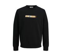 Jack & Jones Junior Sweat 'JJMunk' orange foncé / noir / blanc cassé, Taille 164