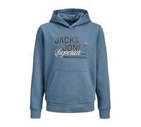 Jack & Jones Junior Sweat saphir / bleu foncé / blanc, Taille 176