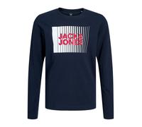T-shirt manches longues col rond enfant Jack & Jones Corp Logo Play Bleu 10 ans