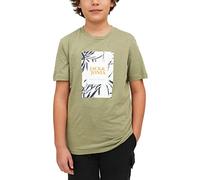 Jack & Jones Junior T-Shirt Jorcrayon Branding SS Crew Neck JNR pour garçon, Vert Olive, 140 cm