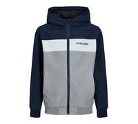 Jack & Jones Junior Veste mi-saison 'Rush' bleu marine / gris basalte / blanc, Taille 152