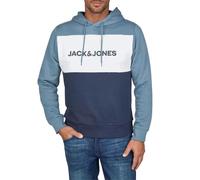 JACK & JONES JWHLOGO Blocking Sweat à capuche pour homme avec imprimé Coupe droite Grande taille Vert Bleu Beige Marine S M L XL XXL 3XL 4XL 5XL 6XL 7XL 8XL