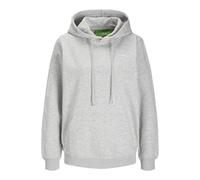 JJXX Jxabbie RLX Ls Every Hood SWT Noos Sweat à Capuche, Gris Clair chiné/imprimé : Logo Blanc Vif, M Femme