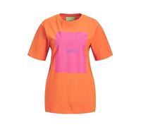 Jack & Jones JXAMBER SS Relaxed Every Square Tee Noos Top, Impression : Carmine Rose carrière, S Femme
