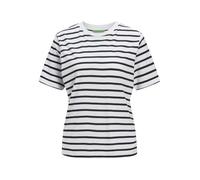 Jack & Jones Jxanna SS Regular Every Stripe Tee JRS T-Shirt, Blanc Brillant/Rayures : Noir, S Femmes