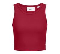 Jack & Jones Jxfallon STR SL Rib Top JRS Noos Haut, Racing Rouge, XS Femmes