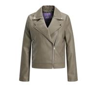 JACK & JONES Jxgail Noos Veste de Motard en Cuir synthétique, Taupe, M Femme