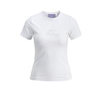 JACK & JONES Jxgigi STR SS Rhinestone T-Shirt JRS, Blanc éclatant., S