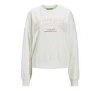 Jack & Jones Jxmerle Spring RLX Short Ls Crew SWT Maillot de survêtement, Vanilla Ice/imprimé : san Francisco, M Femme