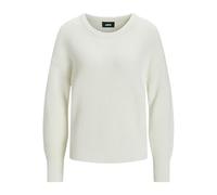 Jack & Jones Jxmila Ls Twist Crew Neck Knit Noos Femme Pull Pull, Snow White, L